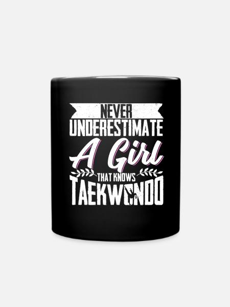 TKD Korean Martial Arts Tae Kwon - Tasse einfarbig - Schwarz