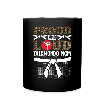 TKD Korean Martial Arts Tae Kwon - Tasse einfarbig - Schwarz - Vorne
