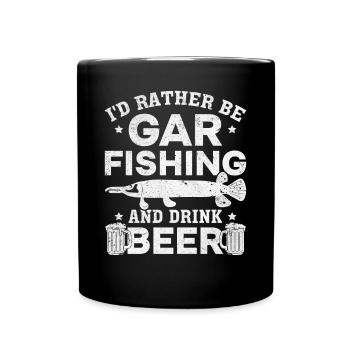 Garfishing Garfish Pêche Je préfère être Gar - Mug uni - noir - Devant