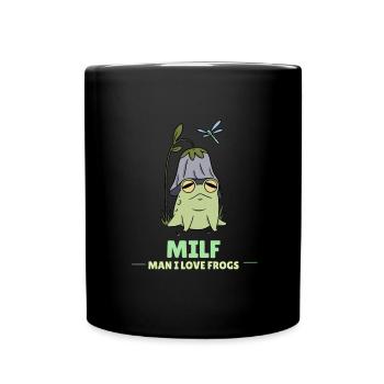 Frosch - Tasse einfarbig - Schwarz - Vorne
