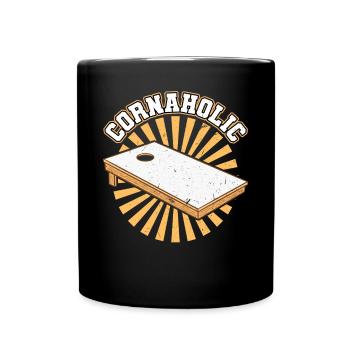 Cornaholic - Trou aveugle Cornhole - Mug uni - noir - Devant