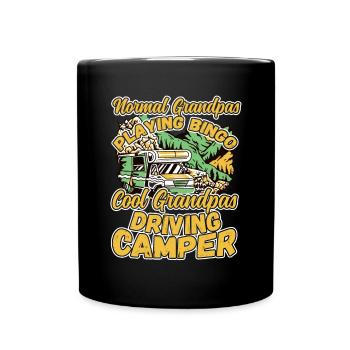 Grandpas Play Bingo Cool Grandpas Driving Motorhome - Full Colour Mug - black - Front