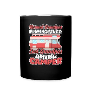 Grandpas Play Bingo Cool Grandpas Driving Motorhome - Full Colour Mug - black - Front
