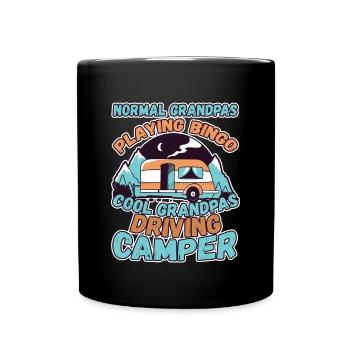 Grandpas Play Bingo Cool Grandpas Driving Motorhome - Full Colour Mug - black - Front