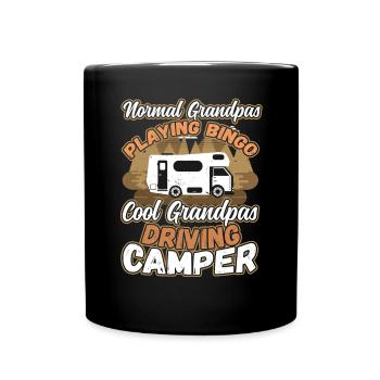 Grandpas Play Bingo Cool Grandpas Driving Motorhome - Full Colour Mug - black - Front