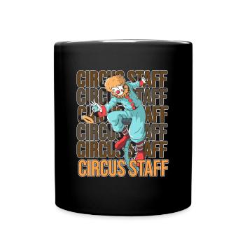 Circus Staff Ringmaster Carnival Clown - Full Colour Mug - black - Front