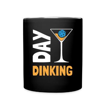 Day Dinking Funny Martini Pickleball - Tasse einfarbig - Schwarz - Vorne