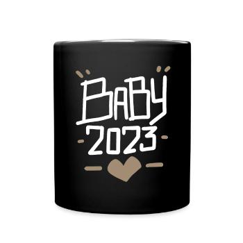 Pregnancy Pregnant Baby 2023 - Full Colour Mug - black - Front
