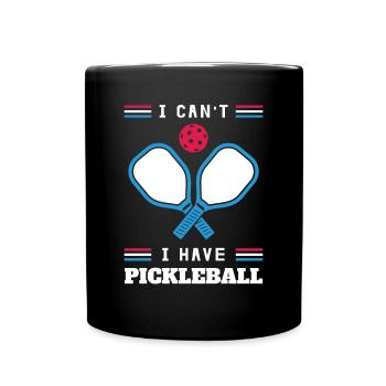 Je ne peux pas avoir pickleball - Mug uni - noir - Devant
