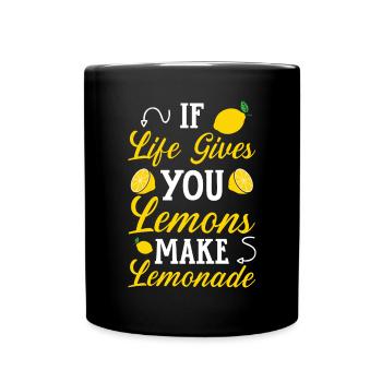 Si la vie vous donne des citrons faites de la limonade citron - Mug uni - noir - Devant