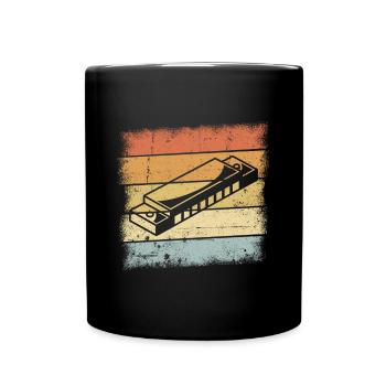 Harmonica motif - Full Colour Mug - black - Front