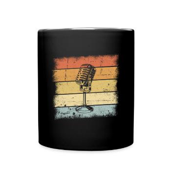 Sänger Geschenk - Tasse einfarbig - Schwarz - Vorne