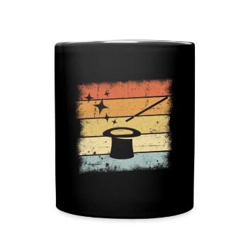 Magier Retro Design - Tasse einfarbig - Schwarz - Vorne