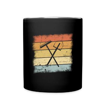 Gärtner Geschenk - Tasse einfarbig - Schwarz - Vorne
