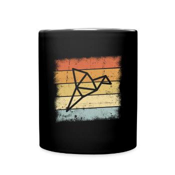 Origami Oiseau - Mug uni - noir - Devant