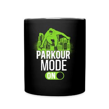Parkour Free Running Traceur - Tasse einfarbig - Schwarz - Vorne