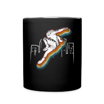 Parkour Free Running Traceur Retro - Full Colour Mug - black - Front