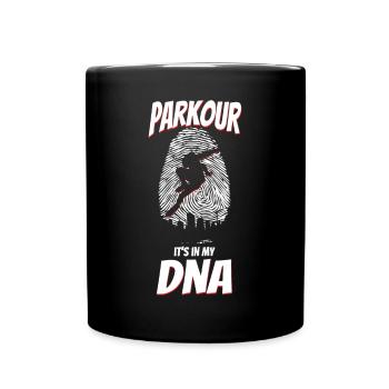 Parkour Free Running Traceur Dna - Tasse einfarbig - Schwarz - Vorne