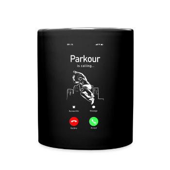 Parkour Free Running Traceur Phone - Full Colour Mug - black - Front