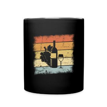 Wine Lover Gift - Full Colour Mug - black - Front