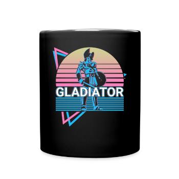 Gladiator Spartaner Sparta Geschenk - Tasse einfarbig - Schwarz - Vorne