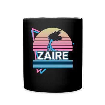 Zaire Kongo Kongolese Retro Geschenk - Tasse einfarbig - Schwarz - Vorne