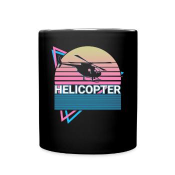 Pilote d’hélicoptère Aviation Retro Gift - Mug uni - noir - Devant