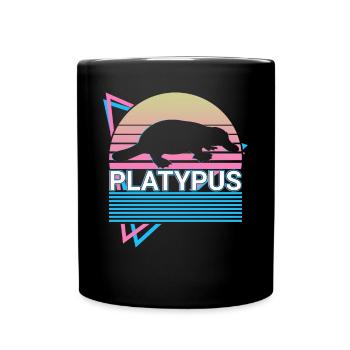 Platypus Retro Cadeau - Mug uni - noir - Devant