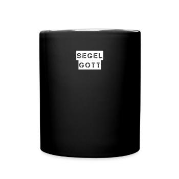 Segeln - Segel Gott - Tasse einfarbig - Schwarz - Vorne