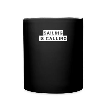 Voile - la voile appelle - Mug uni - noir - Devant