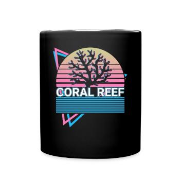 Coral Reef Retro Gift - Full Colour Mug - black - Front