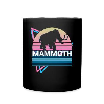 Mammut Elefant Retro Geschenk - Tasse einfarbig - Schwarz - Vorne