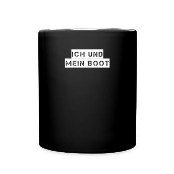 Segeln - Ich und mein Boot - Tasse einfarbig - Schwarz - Vorne