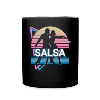 Salsa Tanzen Salsa Tänzer Retro Geschenk - Tasse einfarbig - Schwarz - Vorne