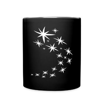 Design Blanc Ciel Étoilé - Mug uni - noir - Devant
