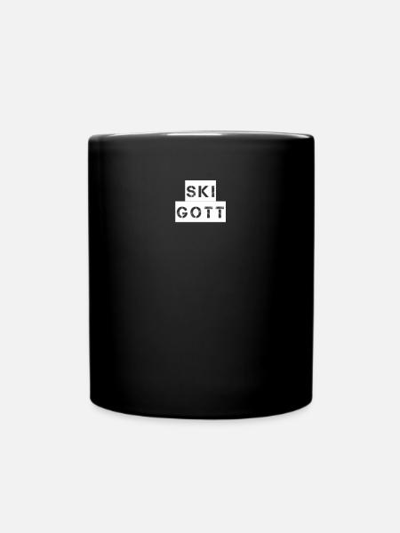 Ski - Ski Gott - Tasse einfarbig - Schwarz