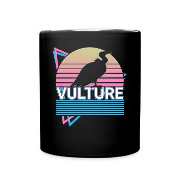 Geier Retro Geschenk - Tasse einfarbig - Schwarz - Vorne
