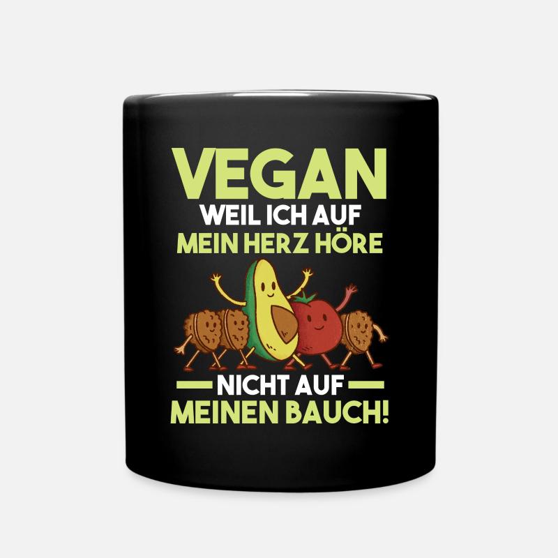 Veganer Vegan - Tasse einfarbig - Schwarz