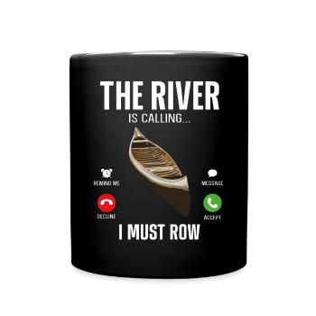 Canoe Canoeing Vintage Phone - Tasse einfarbig - Schwarz - Vorne