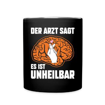 Der Arzt sagt es ist unheilbar K-pop - Tasse einfarbig - Schwarz - Vorne