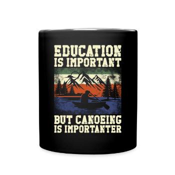 Canoe Canoeing Vintage Retro - Tasse einfarbig - Schwarz - Vorne