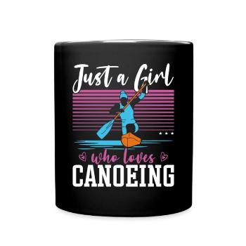 Canoë Canoë Fille Juste Une Fille - Mug uni - noir - Devant