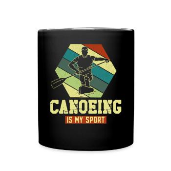 Canoe Canoeing Racing Canoe - Full Colour Mug - black - Front