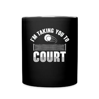 Joueur de tennis Raquette de tennis Balle de tennis - Mug uni - noir - Devant