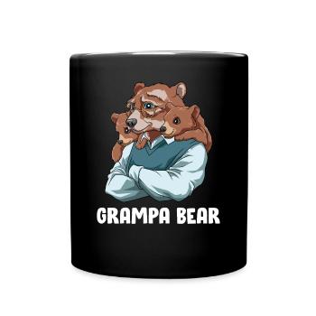 Großvater Bär - Zwillingsbabys Großvater - Tasse einfarbig - Schwarz - Vorne