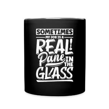 Vitrier Window Fitter Pun - Mug uni - noir - Devant