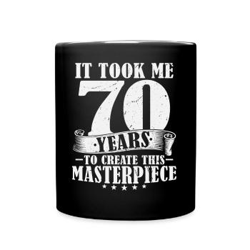 70 Years Birthday Saying 70 Birthday Gift - Full Colour Mug - black - Front