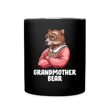 Niedlicher Oma-Bär - Lustiger Oma-Bär - Tasse einfarbig - Schwarz - Vorne