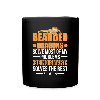 Dragon barbu disant dragon barbu - Mug uni - noir - Devant