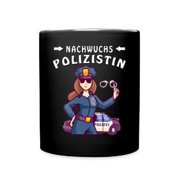 NACHWUCHS POLIZISTIN - Tasse einfarbig - Schwarz - Vorne